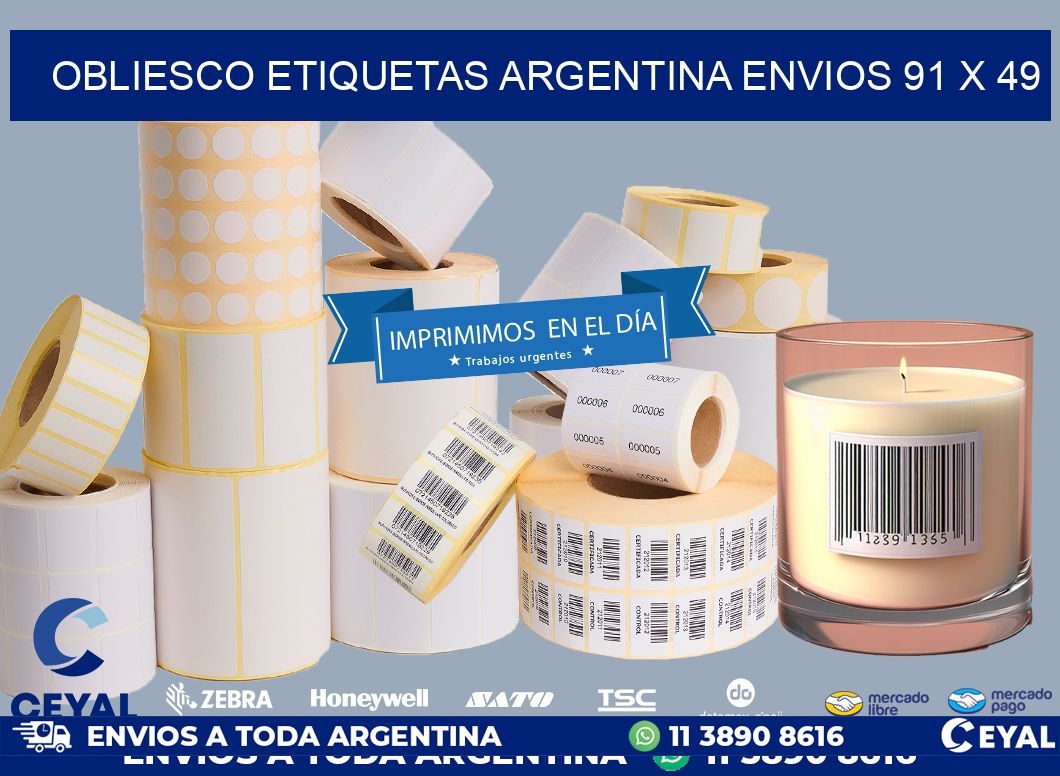 OBLIESCO ETIQUETAS ARGENTINA ENVIOS 91 x 49