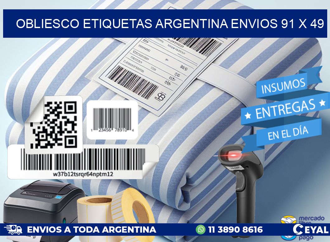 OBLIESCO ETIQUETAS ARGENTINA ENVIOS 91 x 49