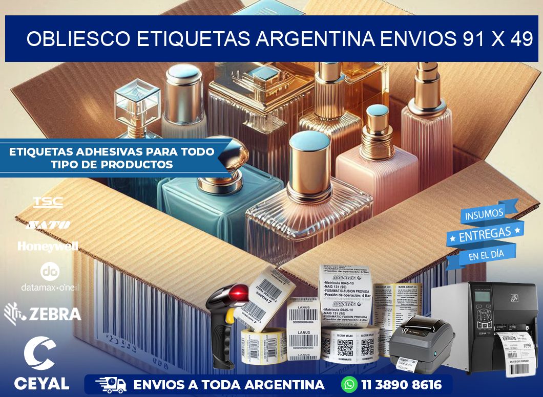 OBLIESCO ETIQUETAS ARGENTINA ENVIOS 91 x 49