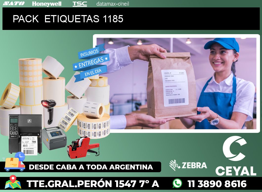 PACK  ETIQUETAS 1185