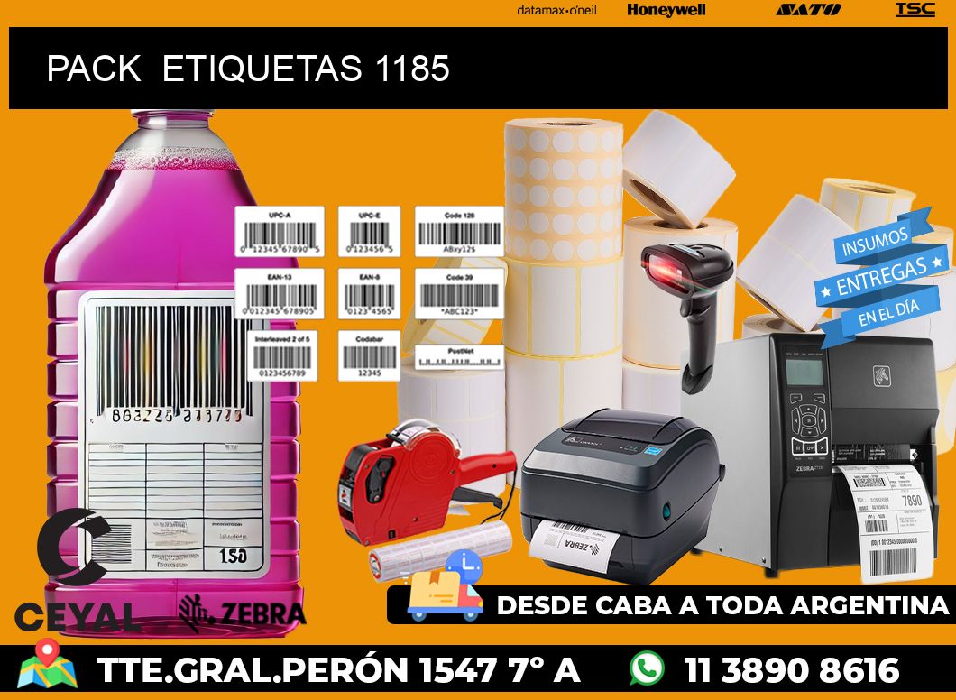 PACK  ETIQUETAS 1185