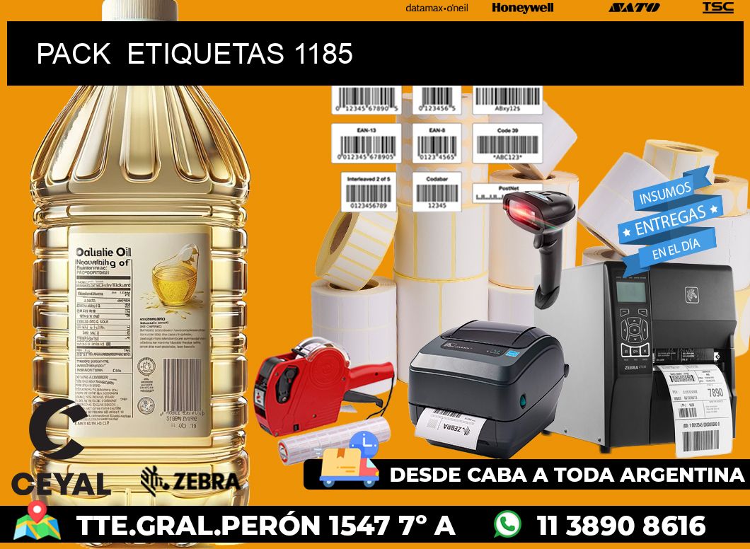 PACK  ETIQUETAS 1185