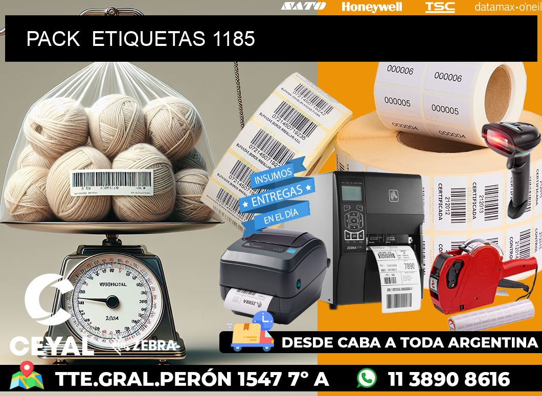 PACK  ETIQUETAS 1185