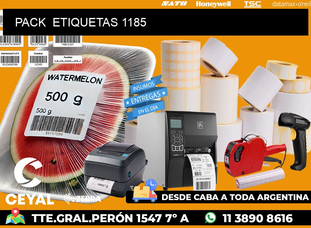 PACK  ETIQUETAS 1185