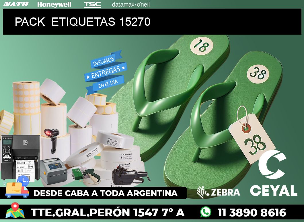 PACK  ETIQUETAS 15270