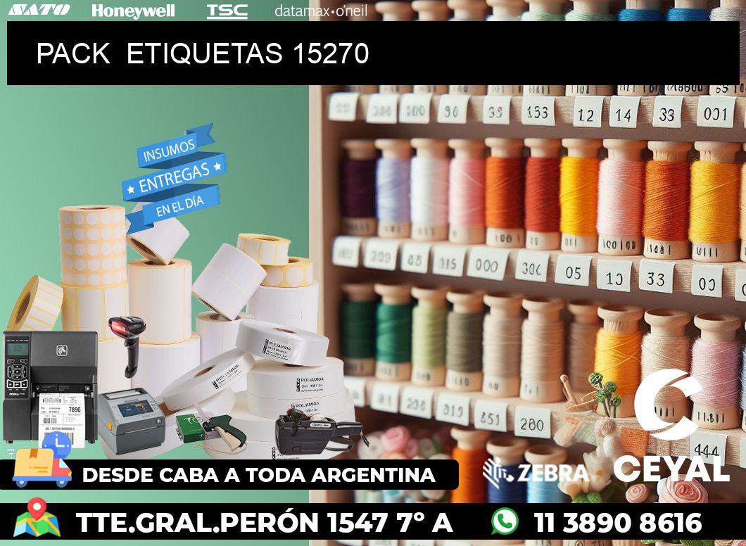 PACK  ETIQUETAS 15270
