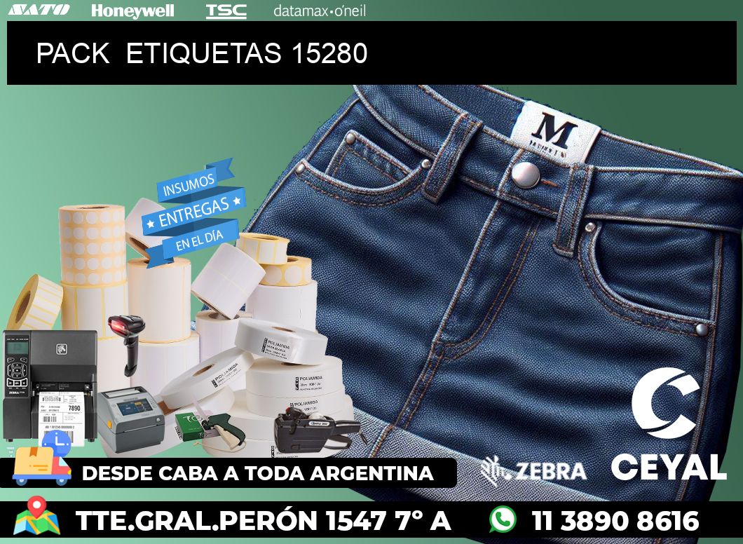 PACK  ETIQUETAS 15280