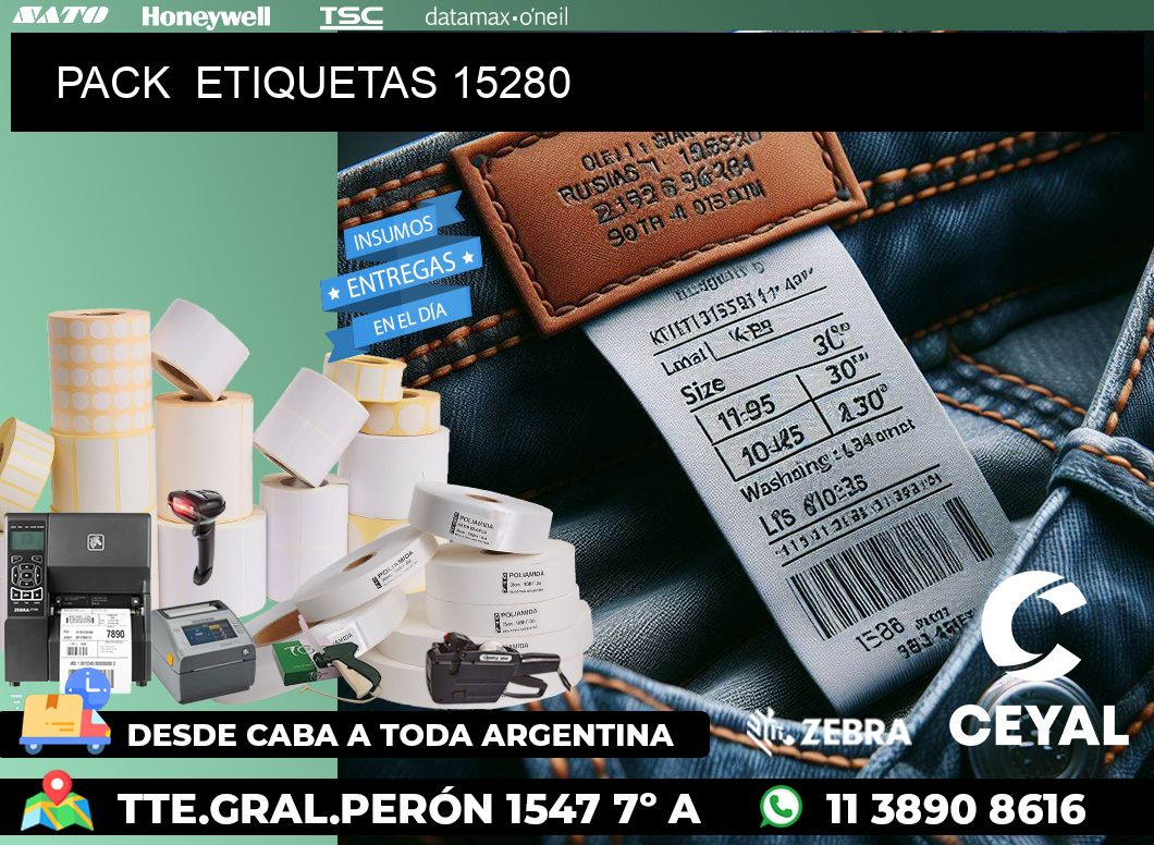 PACK  ETIQUETAS 15280