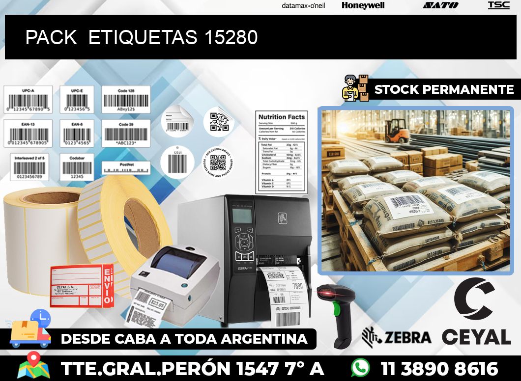 PACK  ETIQUETAS 15280