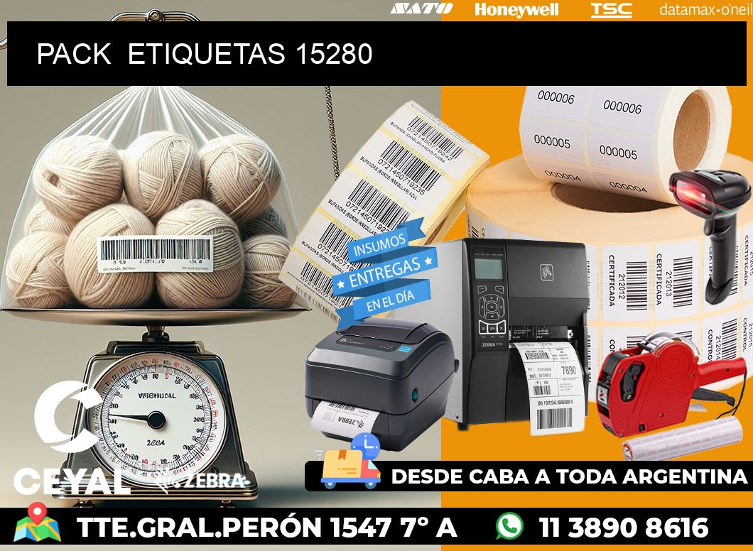 PACK  ETIQUETAS 15280