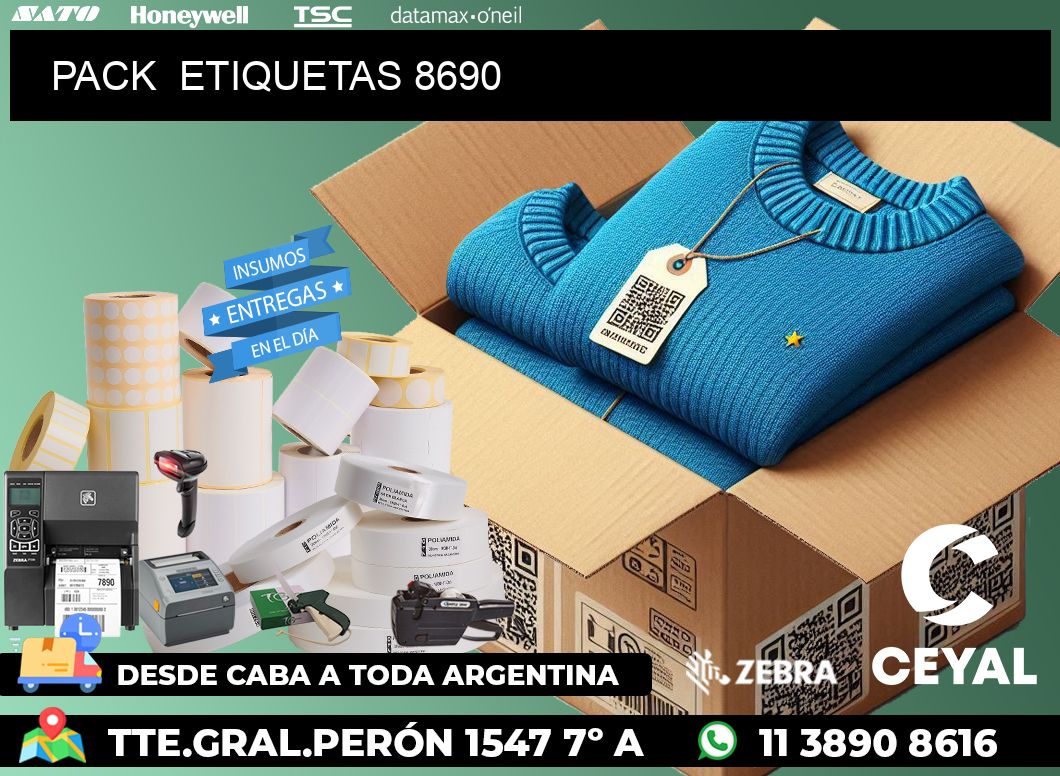 PACK  ETIQUETAS 8690