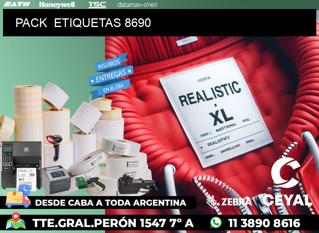 PACK  ETIQUETAS 8690