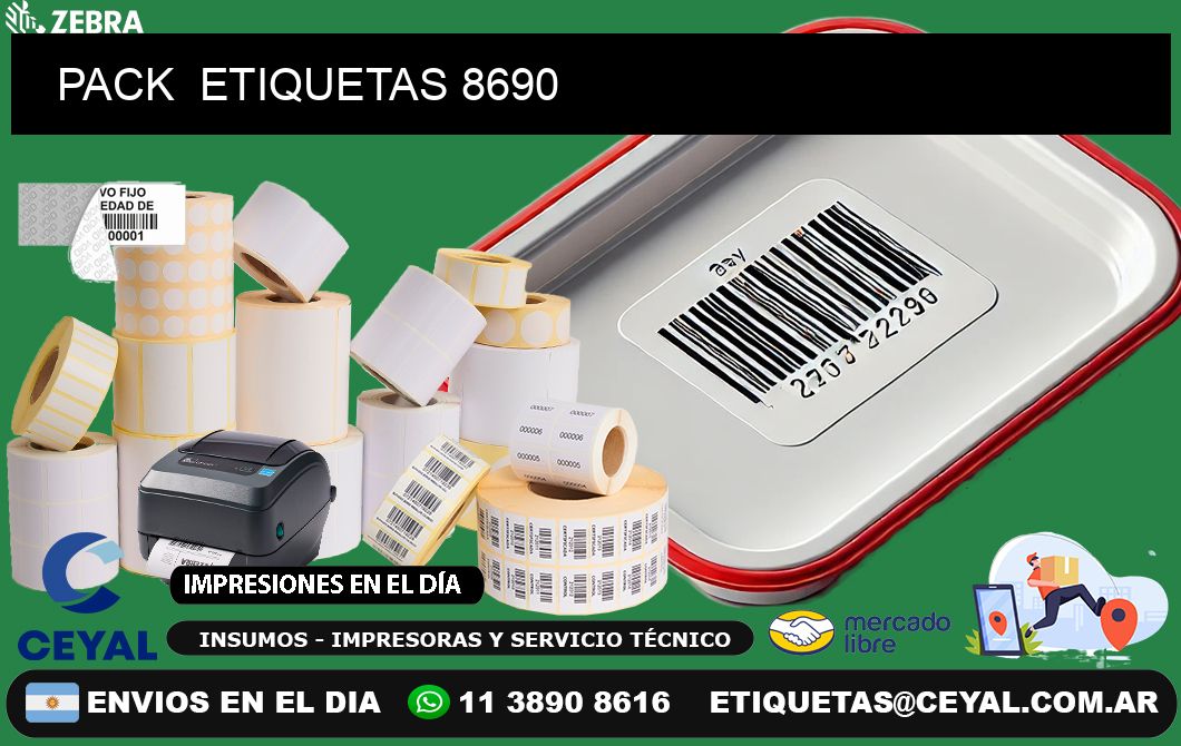 PACK  ETIQUETAS 8690