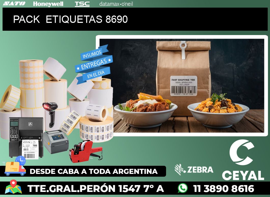 PACK  ETIQUETAS 8690