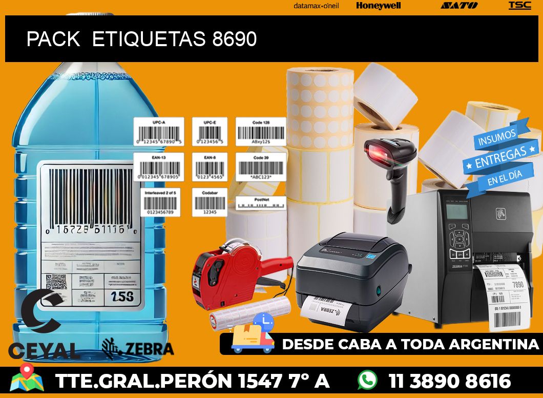 PACK  ETIQUETAS 8690