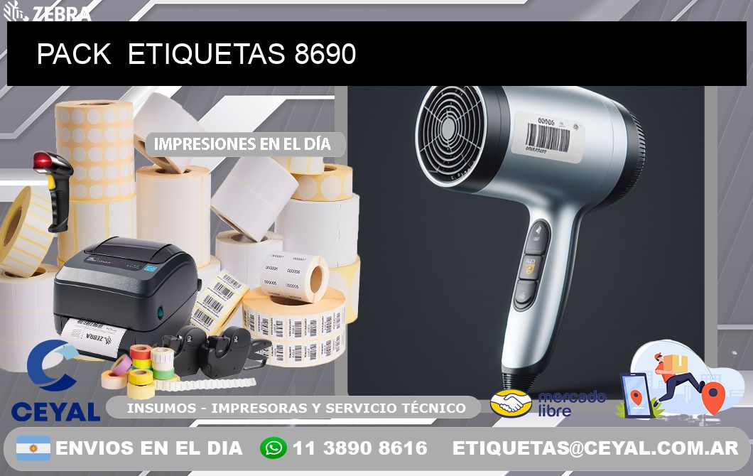 PACK  ETIQUETAS 8690