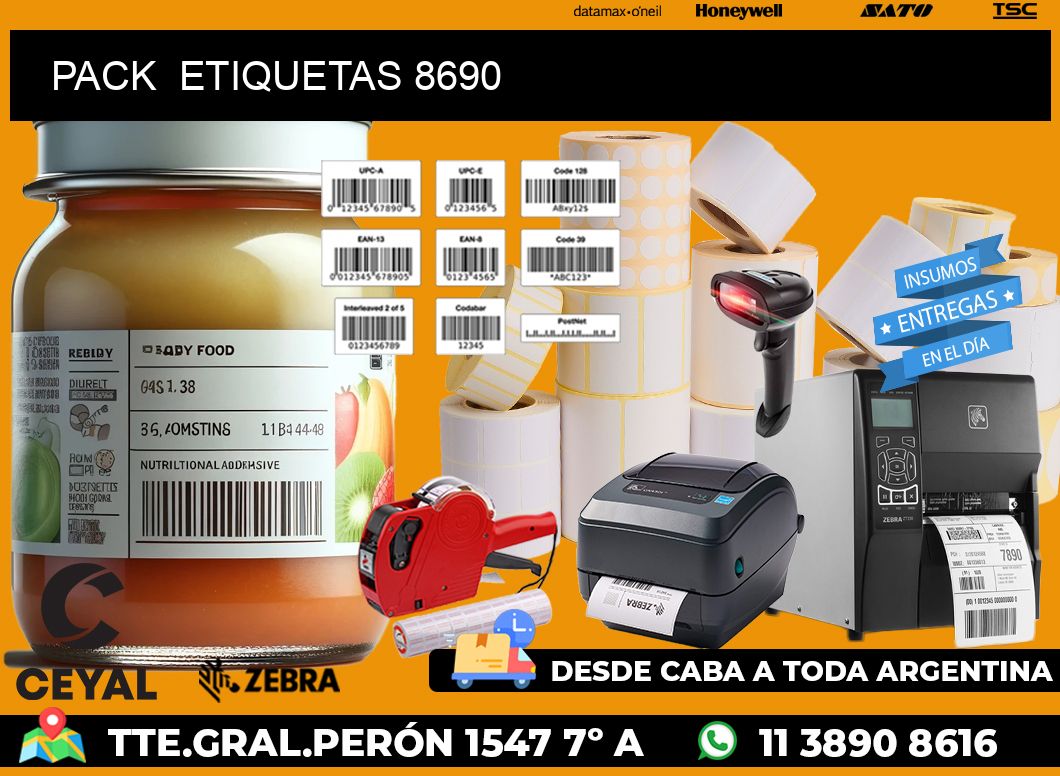 PACK  ETIQUETAS 8690