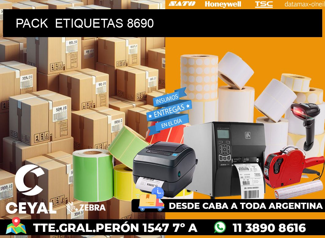 PACK  ETIQUETAS 8690