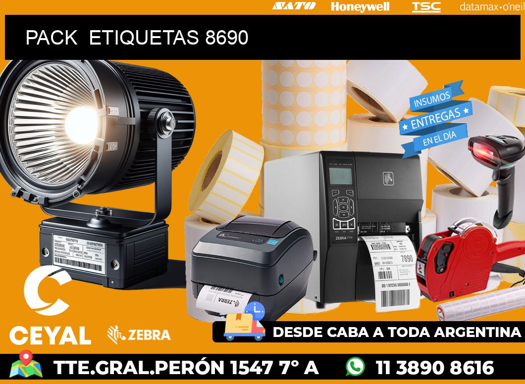 PACK  ETIQUETAS 8690