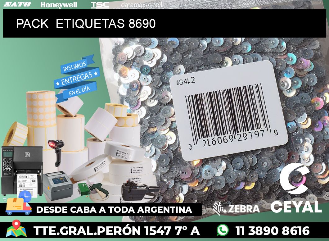 PACK  ETIQUETAS 8690