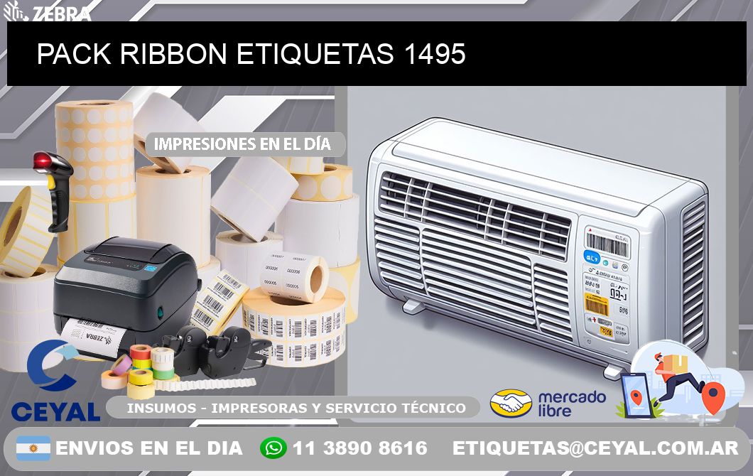 PACK RIBBON ETIQUETAS 1495