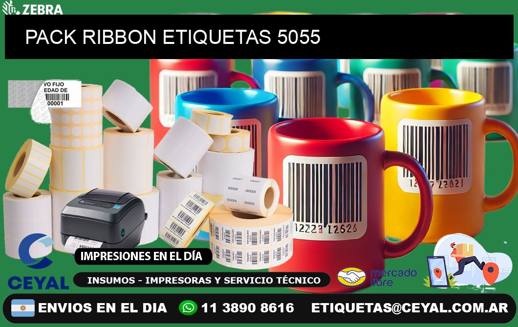 PACK RIBBON ETIQUETAS 5055