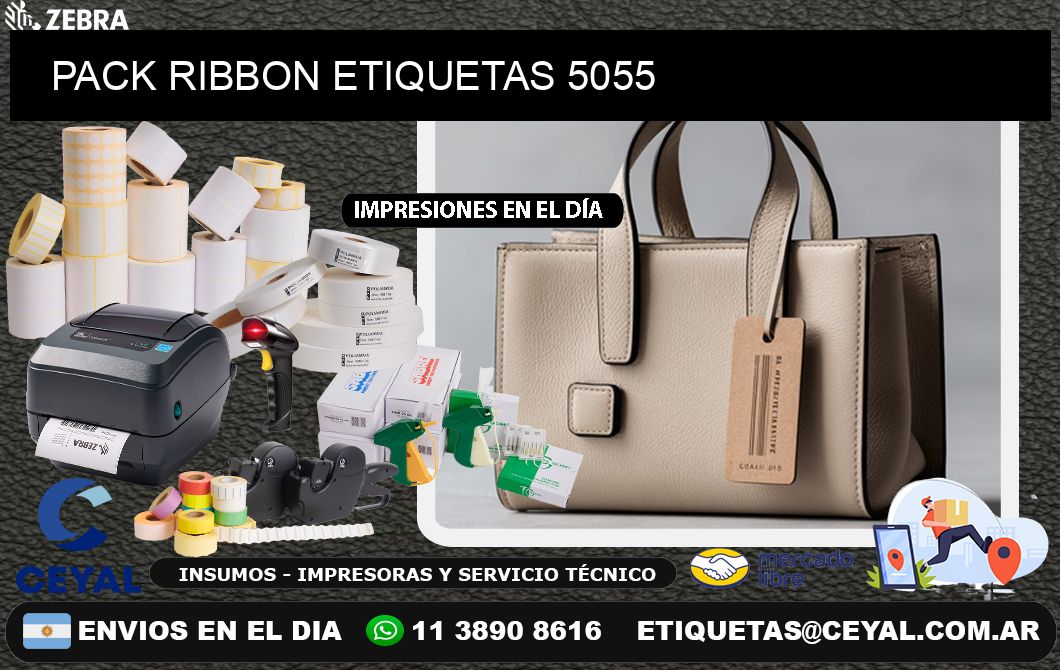 PACK RIBBON ETIQUETAS 5055
