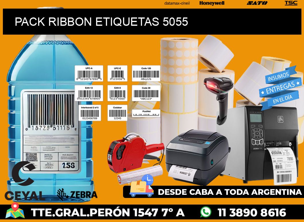 PACK RIBBON ETIQUETAS 5055