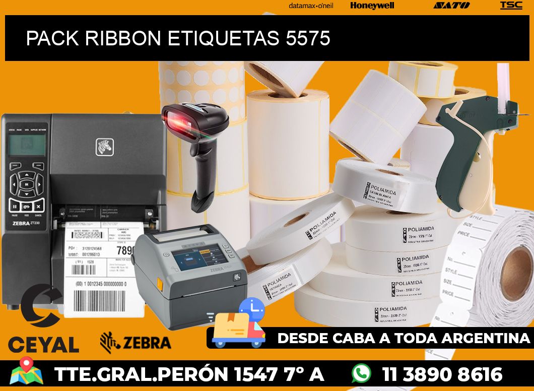 PACK RIBBON ETIQUETAS 5575