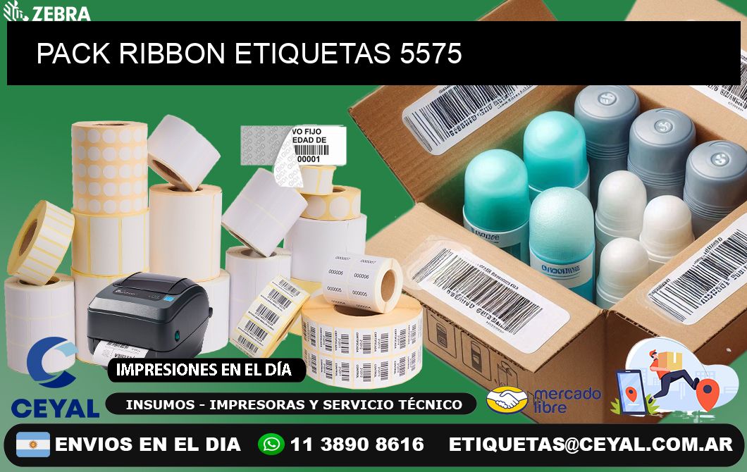 PACK RIBBON ETIQUETAS 5575