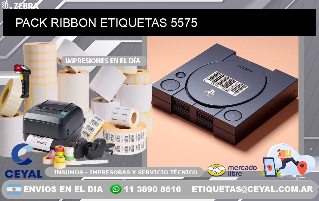 PACK RIBBON ETIQUETAS 5575