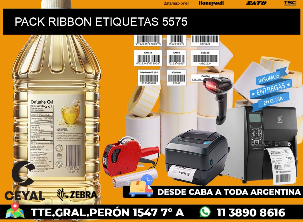 PACK RIBBON ETIQUETAS 5575