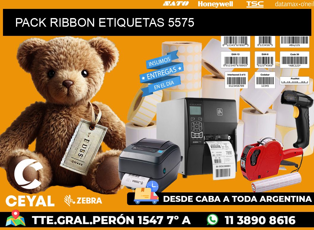 PACK RIBBON ETIQUETAS 5575