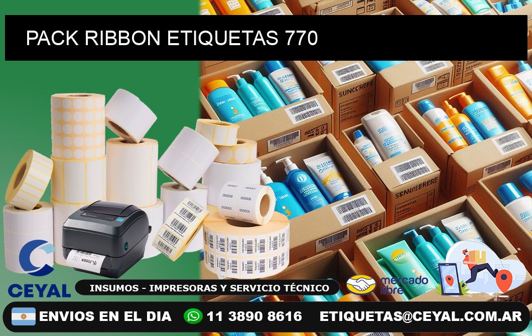 PACK RIBBON ETIQUETAS 770