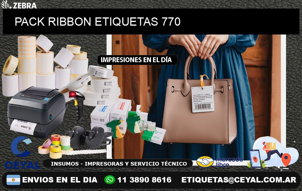 PACK RIBBON ETIQUETAS 770