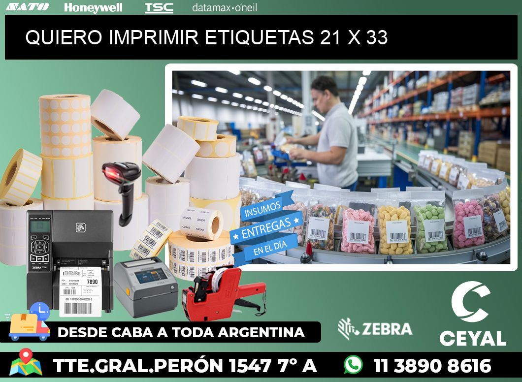 QUIERO IMPRIMIR ETIQUETAS 21 x 33