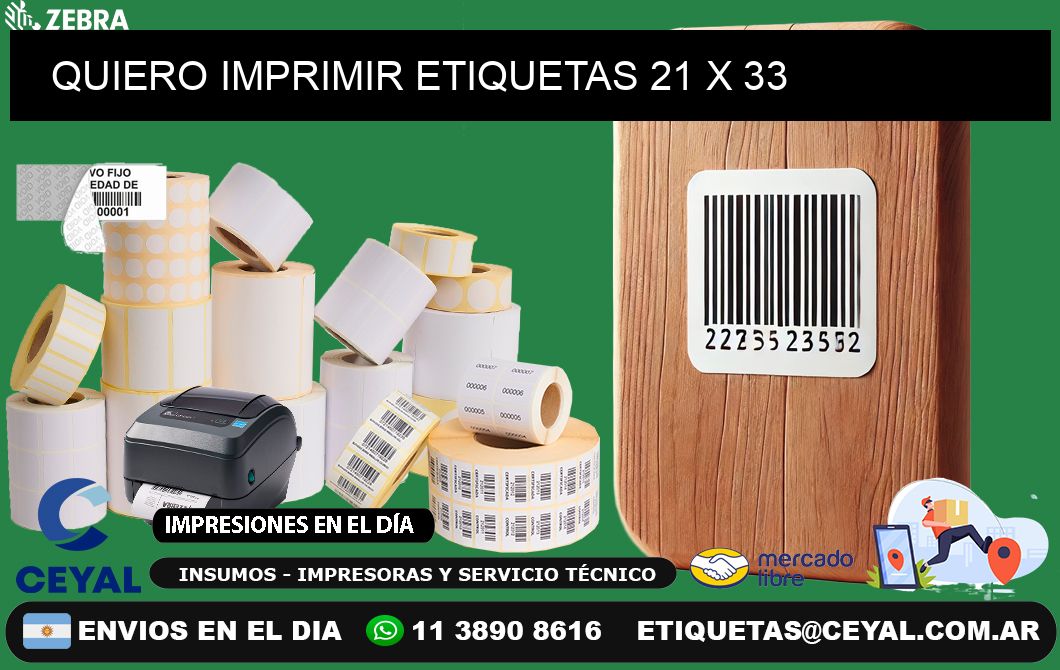 QUIERO IMPRIMIR ETIQUETAS 21 x 33