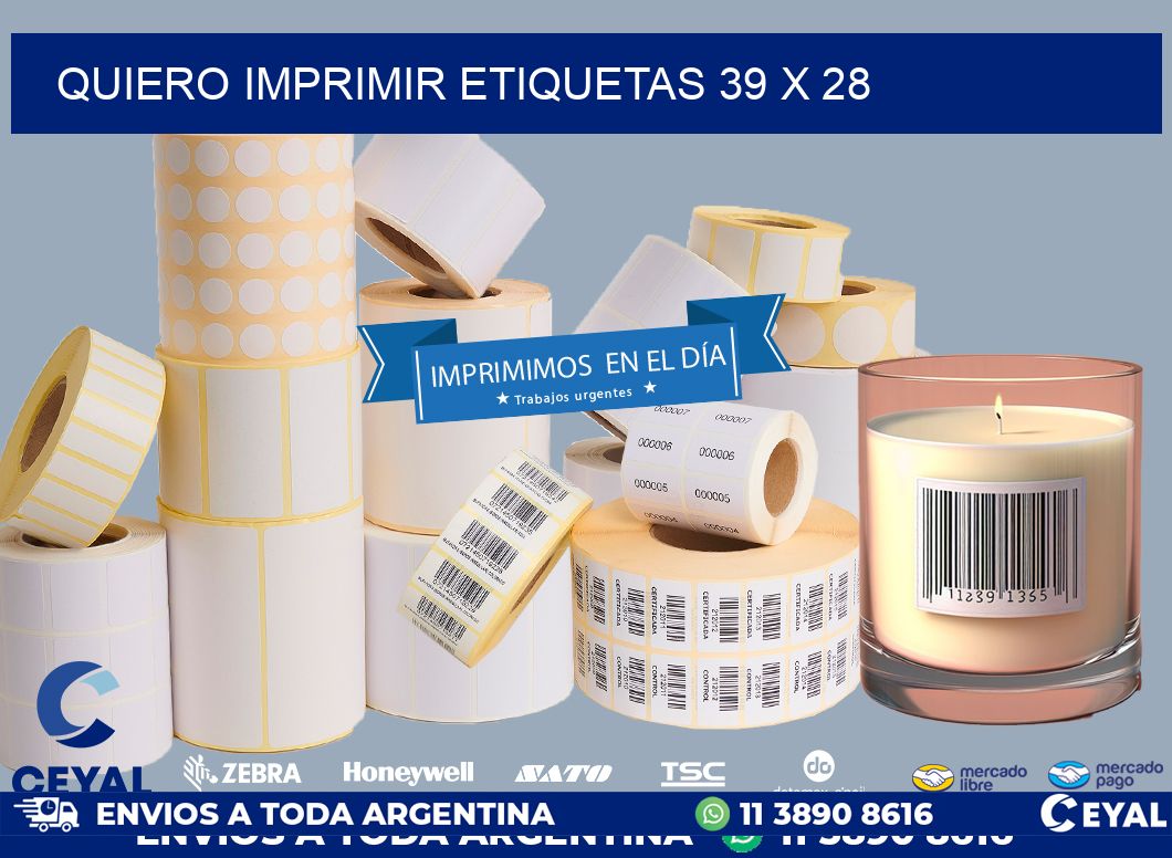 QUIERO IMPRIMIR ETIQUETAS 39 x 28