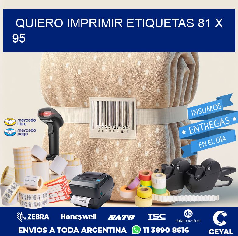 QUIERO IMPRIMIR ETIQUETAS 81 x 95