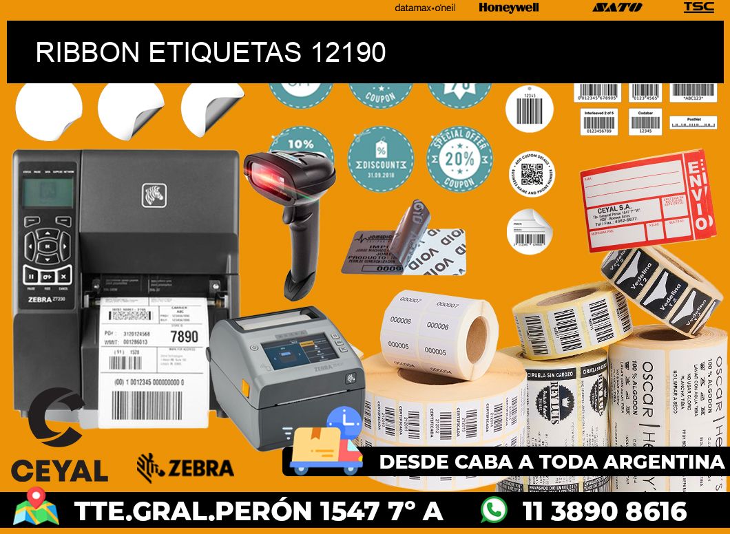 RIBBON ETIQUETAS 12190