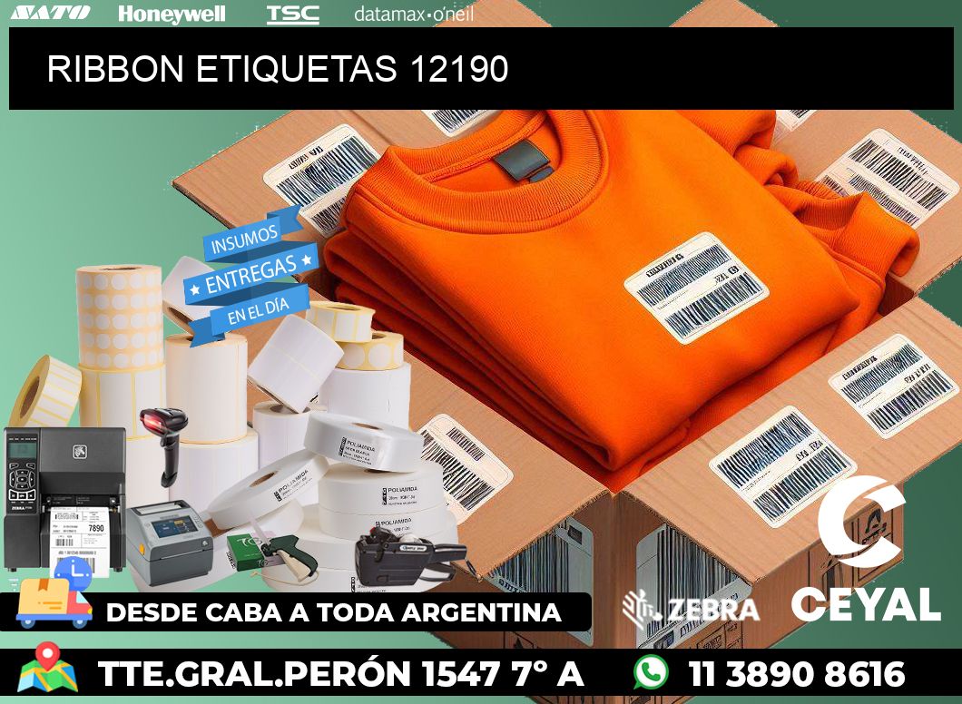 RIBBON ETIQUETAS 12190
