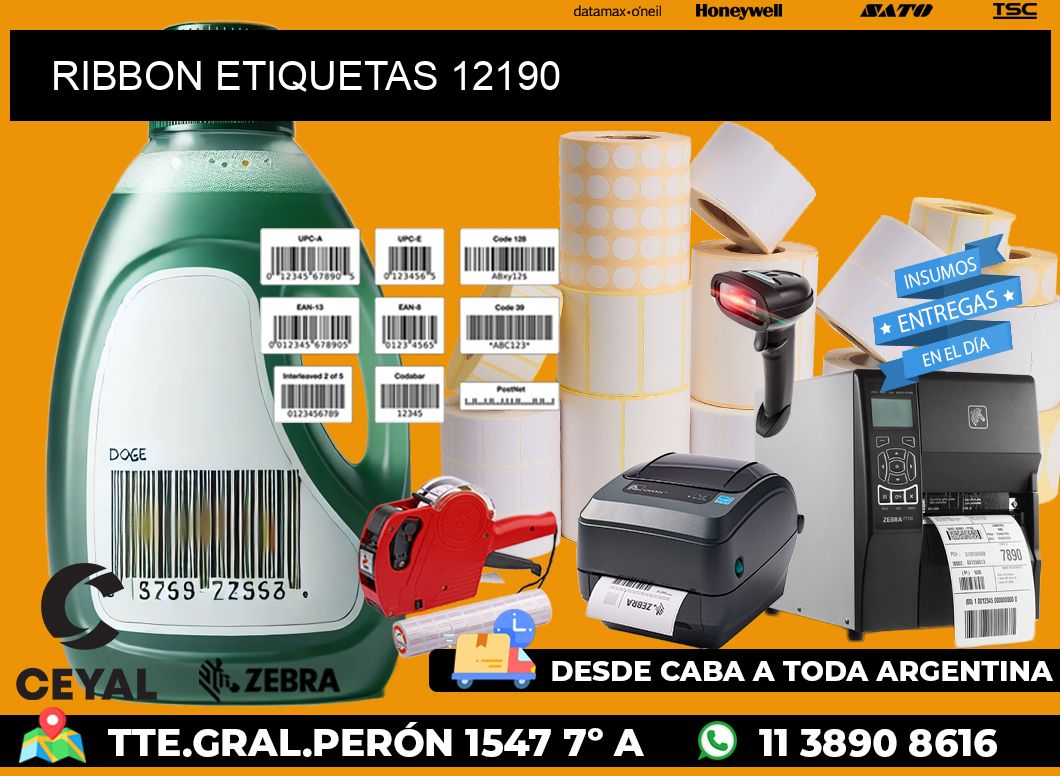 RIBBON ETIQUETAS 12190