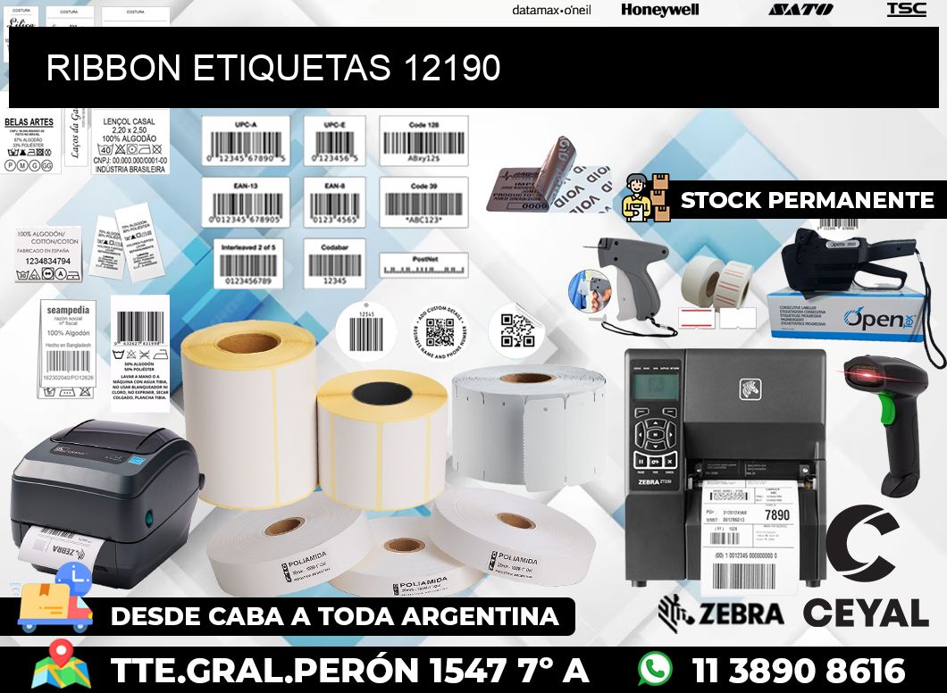 RIBBON ETIQUETAS 12190