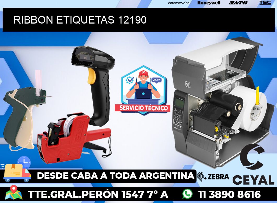 RIBBON ETIQUETAS 12190