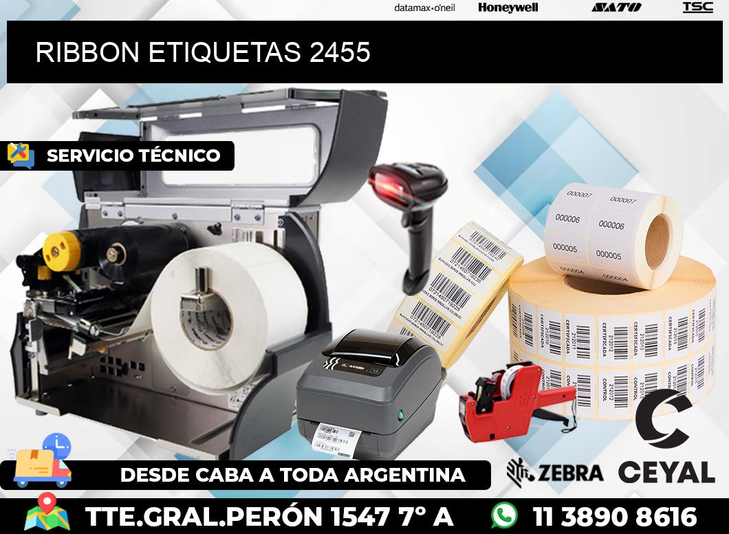RIBBON ETIQUETAS 2455