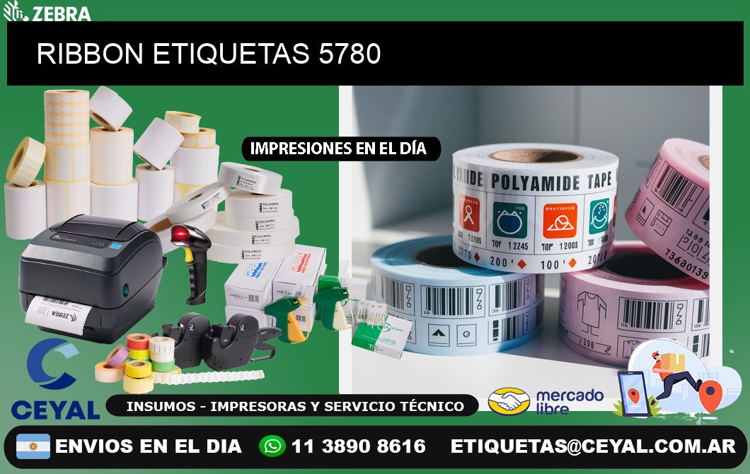 RIBBON ETIQUETAS 5780