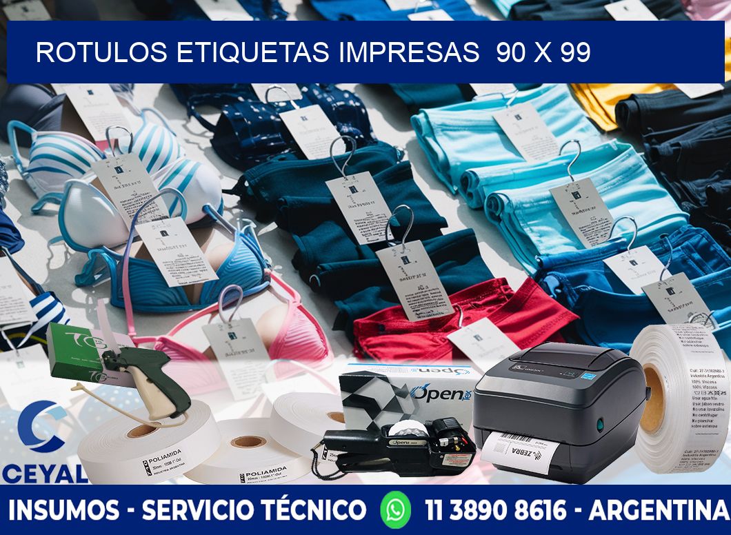ROTULOS ETIQUETAS IMPRESAS  90 x 99