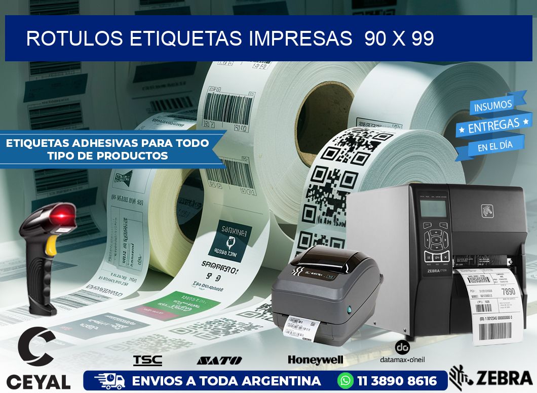 ROTULOS ETIQUETAS IMPRESAS  90 x 99
