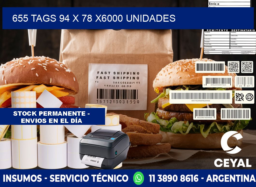 655 TAGS 94 x 78 X6000 UNIDADES
