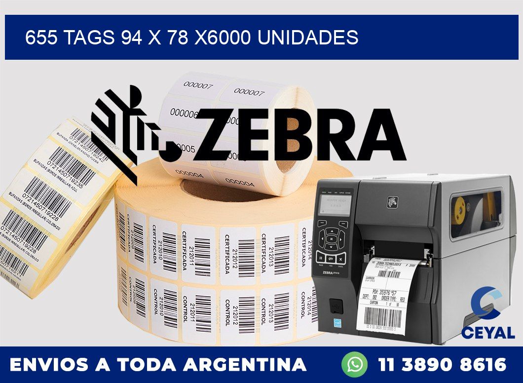 655 TAGS 94 x 78 X6000 UNIDADES